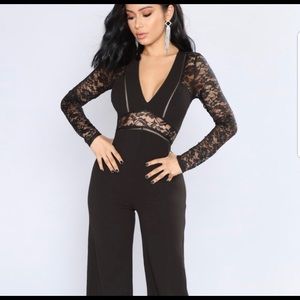 Black lace jumpsuit